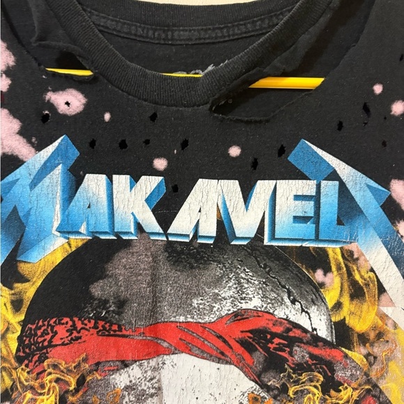 Makaveli Against All Odds Rock Smith T-Shirt Distressed Size X-Large Y2K Vintage - Picture 3 of 7